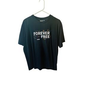 Puma‎ Forever Free Black Graphic Print T Shirt Mens Large